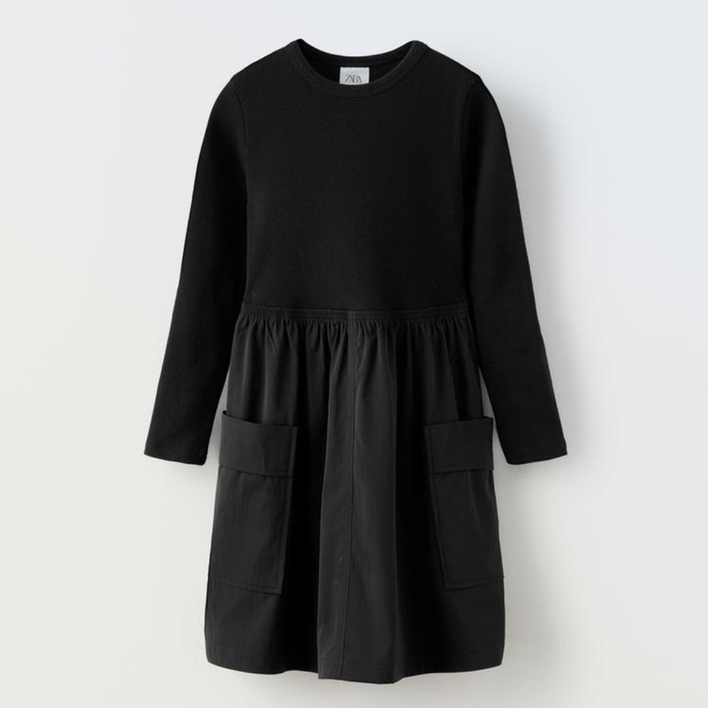 Zara Black Parachute Dress